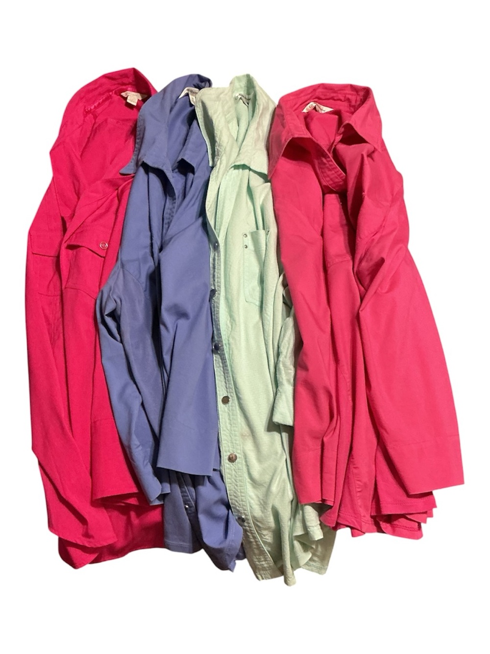 Front ButtonTops in Hot Pink, Blue, Mint, Pink